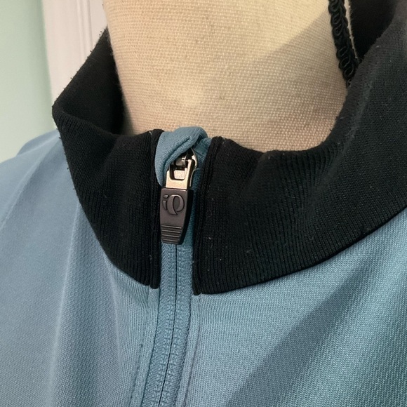 Pearl Izumi 1/2 Zip Pullover Jacket Blue Gray Size Large Arm Pocket - Picture 7 of 14